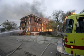 Fire in Building Saskatchewan