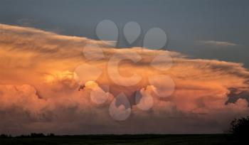 Storm Clouds Saskatchewan Prairie scene Anvil Cloud
