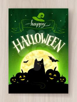 Royalty Free Clipart Image of a Happy Halloween Sign