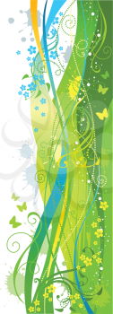 Abstract spring illustratiom. There is place for text on white area. 