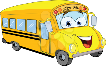 Cartoon school bus