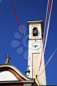 caiello  old abstract in  italy   the   wall  and church tower bell sunny day 