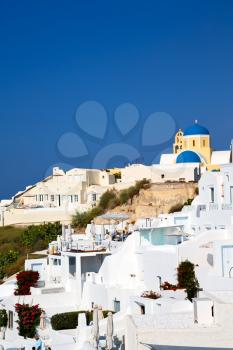 greece in santorini the old town near      mediterranean sea and  sky