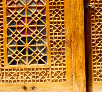 blur in iran shiraz the old persian   architecture window and glass in background