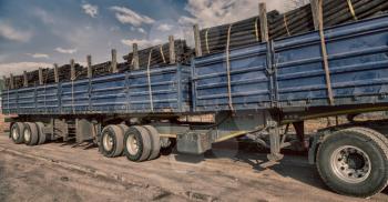 blur in south africa truck full of forest wood dirt and dust