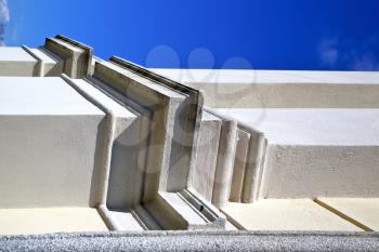 sumirago lombardy italy  varese abstract   wall of a curch broke brike pattern  and sky sunny day 