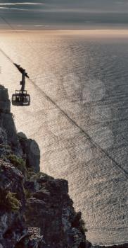 in south africa coastline cape town funicular and  the sunrise sun