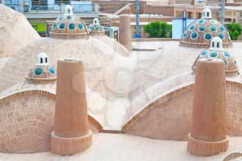 in iran the old building roof of the antique tradition  bath  