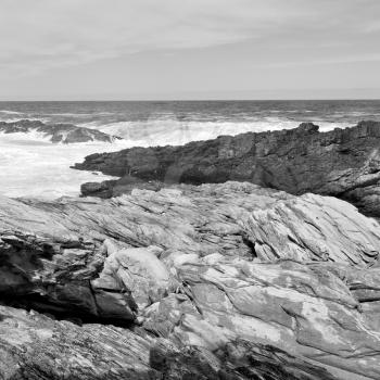  blur  in south africa   sky ocean  tsitsikamma reserve nature and rocks
