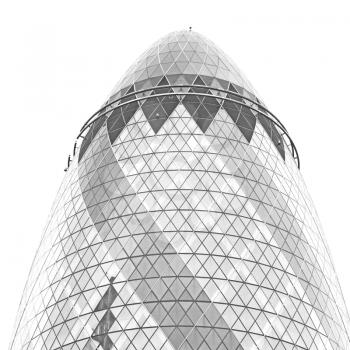 new building in london skyscraper          financial district and window