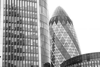 new building in london skyscraper    financial district and window