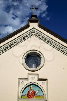 rose window church abbiate varese italy the old wall terrace church bell tower