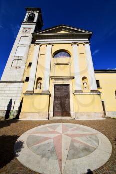 church solbiate arno varese italy the old wall terrace church bell tower plant
