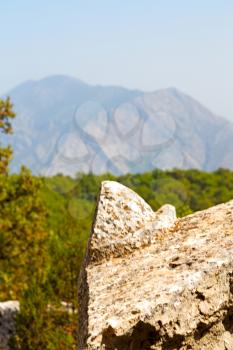  anatolia    from    the hill in asia turkey termessos old architecture and nature 