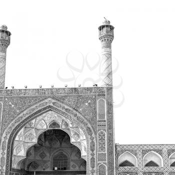 blur in iran the old decorative flower  tiles from antique mosque like background