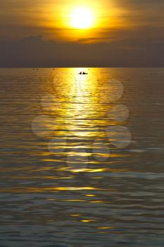 asia in the  kho phangan bay isle sunset sun   thailand  and south china  sea  