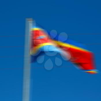blur in swaziland waving flag  and sky    like abstracr concept
