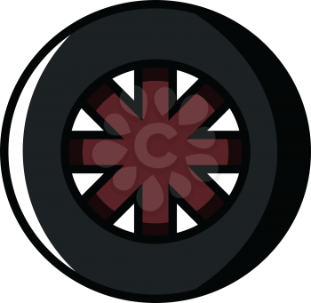 Royalty Free Clipart Image of a Tire
