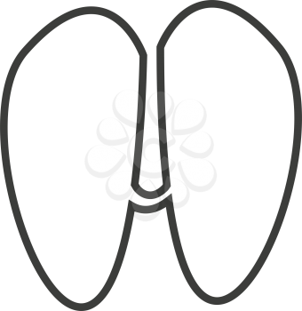 simple thin line lungs icon vector