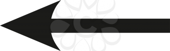 Simple flat black arrow sign icon vector