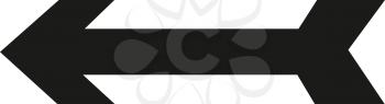 Simple flat black arrow sign icon vector