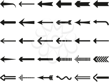 collection of arrows icon vector