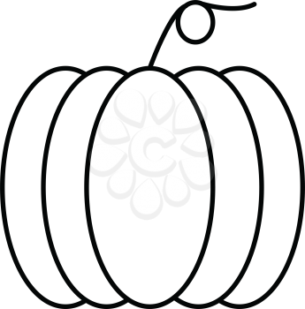 Simple thin line pumpkin icon vector