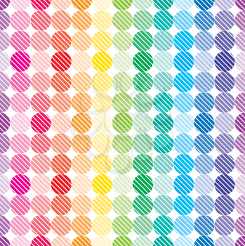 Colorful dots wallpaper. Seamless vector background.