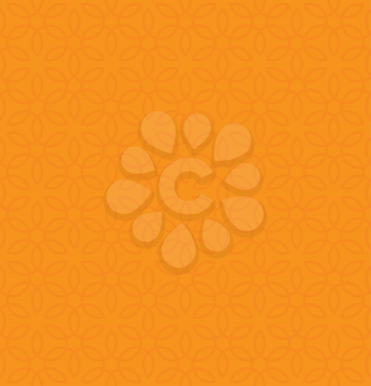 Floral ornament. Orange Neutral Seamless Pattern for Modern Design in Flat Style. Tileable Geometric Vector Background.