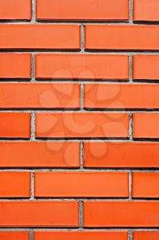 Fragment of laying walls with a new quality red brick