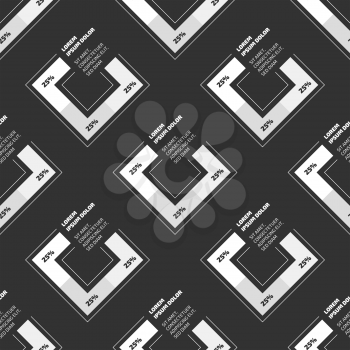Chart Seamless pattern on a black background