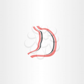 stomach symbol medical vector stylized logo design