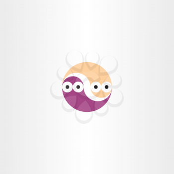 funny worms vector circle icon logo