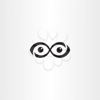 infinity eyes vector icon symbol 