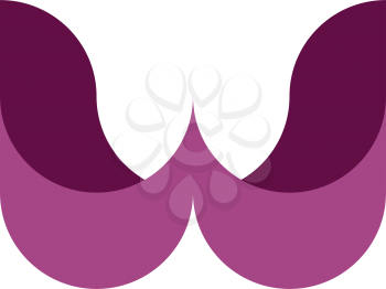 violet purple logo w letter geometric icon