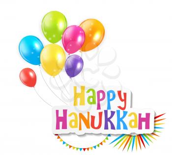 Happy Hanukkah, Jewish Holiday Background. Vector Illustration. Hanukkah is the name of the Jewish holiday. EPS10