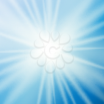Natural Sunny on Blue Background Vector Illustration EPS10