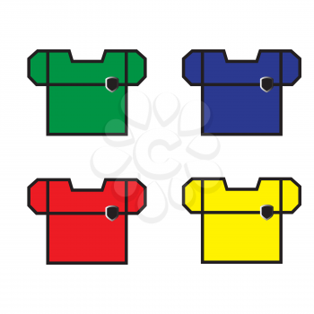 Colored Beautiful Workwear. Isolated Vector Illusatration. EPS10