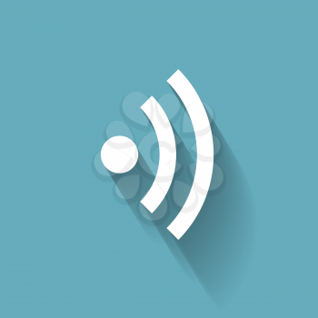 Wi-Fi Flat Icon for Different Electronic Devices. Vector Illustration