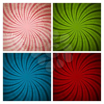 Abstract Hypnotic Background Collection Set. Vector Illustration EPS10