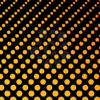 Dotted background pattern, orange and black color, haltone effect, clipping mask, 2d vector, eps 8
