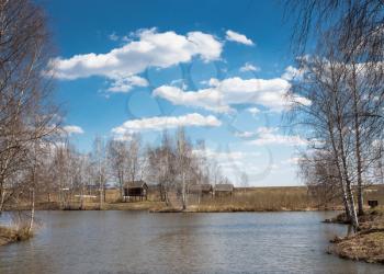 Landscape of rural life, outdorrs shot, Kostroma, Russia