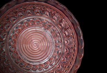 Handmade pottery glazed plate
