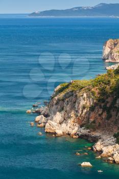 Coastal rocks of Adriatic Sea, Montenegro