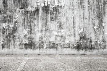 Abstract empty grungy interior background texture, concrete wall and floor