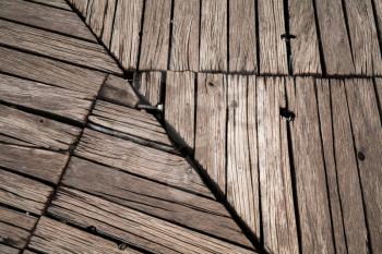 Old brown outdoor wooden floor, background photo texture