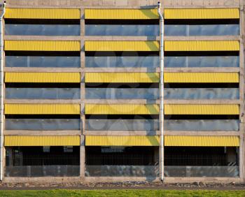 Texture of empty multilevel car parking garage wall