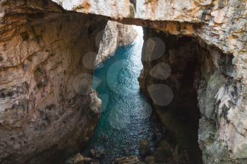 Grotta del Turco. It is a grotto which ends directly in the sea. Gaeta, Italy 
