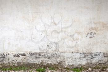 White outdoor concrete wall, grungy flat background photo texture