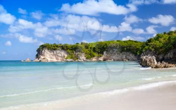 Landscape of Macao Beach, popular touristic resort of Dominican Republic, Hispaniola Island